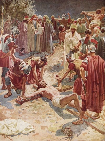Jesus being crucified by William Brassey Hole