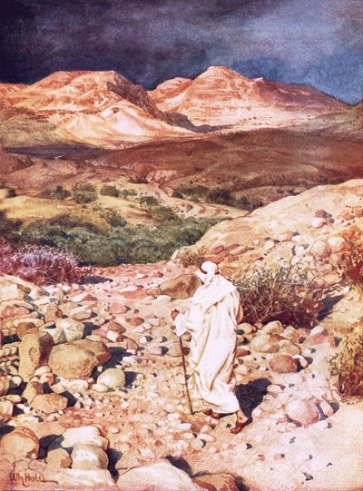 Jesus being led into the wilderness to be tempted by the devil by William Brassey Hole