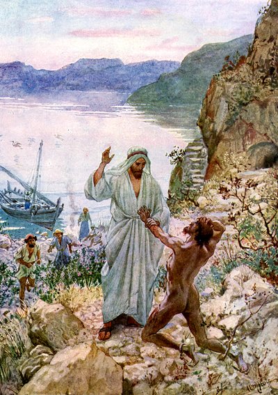 Jesus Cures a Demon-Possessed Man by William Brassey Hole