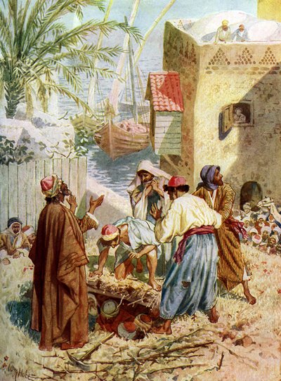 Jesus Cures a Paralyzed Man - Bible by William Brassey Hole