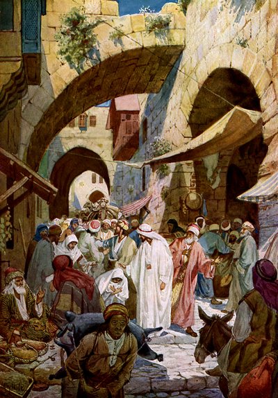 Jesus Cures a Sick Woman - Bible by William Brassey Hole