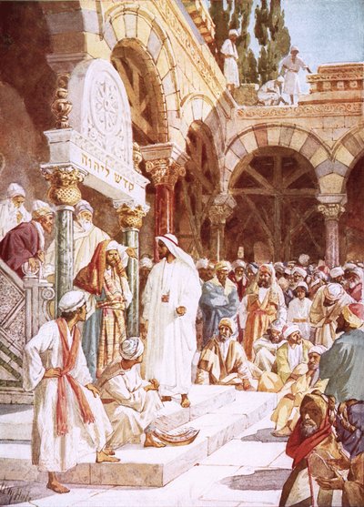 Jesus Preaching in the Temple by William Brassey Hole