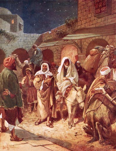 Joseph and Mary Arrive at Bethlehem, but Find There is No Room for Them at the Inn by William Brassey Hole