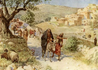 King David Fleeing from Jerusalem is Cursed by Shimei by William Brassey Hole