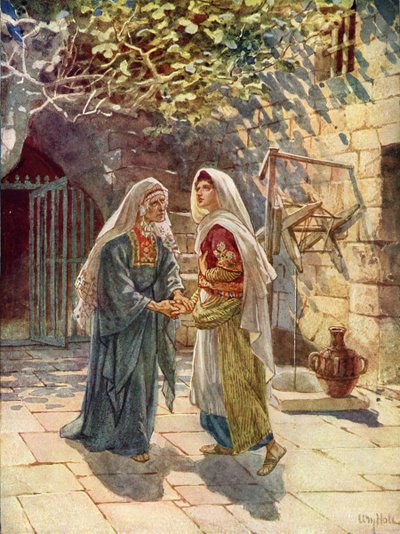Mary Goes to the House of Zacharias - Bible by William Brassey Hole