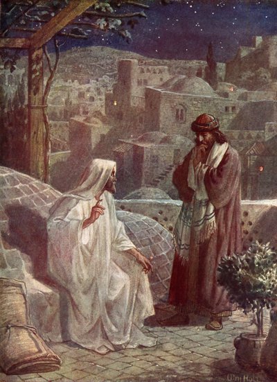 Nicodemus Visits Jesus to Hear His Teachings - Bible by William Brassey Hole