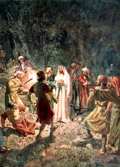 Soldiers of the Pharisees seize Jesus by William Brassey Hole