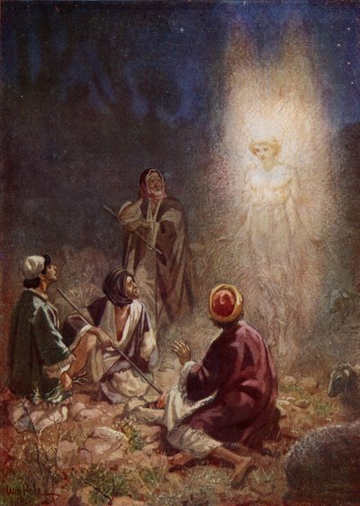 The Angel of the Lord Appears to the Shepherds - Bible by William Brassey Hole