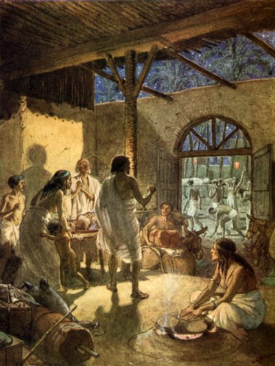 The death of the first-born, the last of the ten plagues - Bible by William Brassey Hole