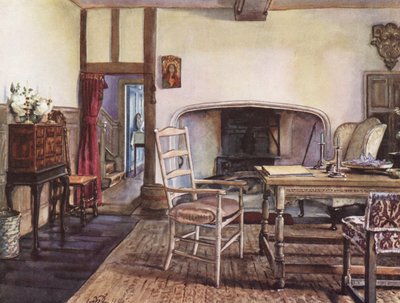 Interior decoration: A white hall by William Bruce Ellis Ranken