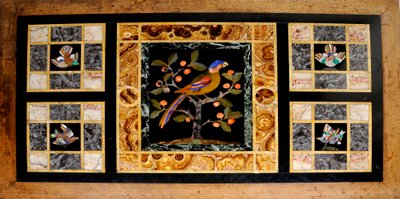 Detail of a Marble-topped table by William Burges