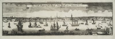 The south prospect of the city of New York, in North America by William Burgis