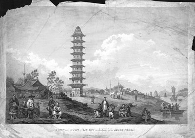 A View near the City of Lin-Tsin on the Banks of the Grand Canal by William Byrne
