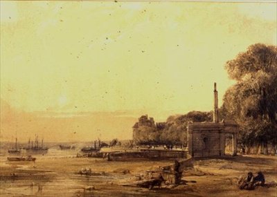 A View, Possibly on the Seine at Evening by William Callow