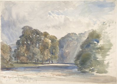 On the Wharfe, Bolton Abbey by William Callow