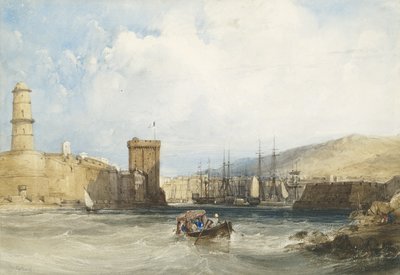 The Entrance to the Harbour of Marseilles by William Callow