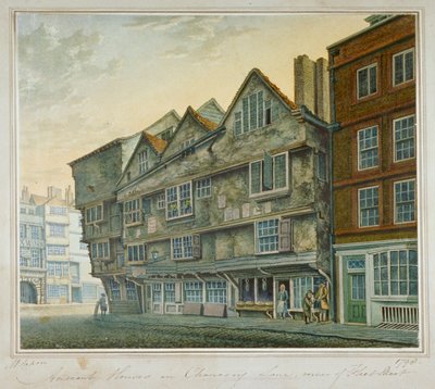 Houses on the Corner of Chancery Lane and Fleet Street, City of London by William Capon