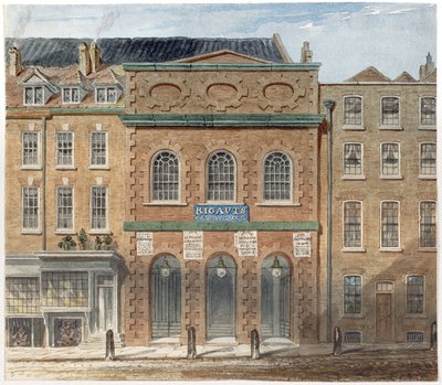 The First Opera House in the Haymarket, Burnt Down in 1789 by William Capon