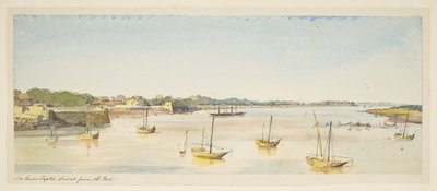 River Tapti, Surat from the fort (boats) by William Carpenter