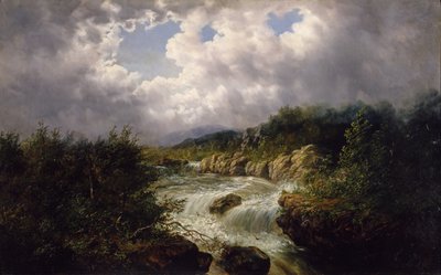 The Falls of Tamahaka, Cherokee County, North Carolina, c.1860-70 by William Charles Anthony Frerichs