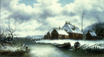 Winter Snow Scene by William Charles Anthony Frerichs