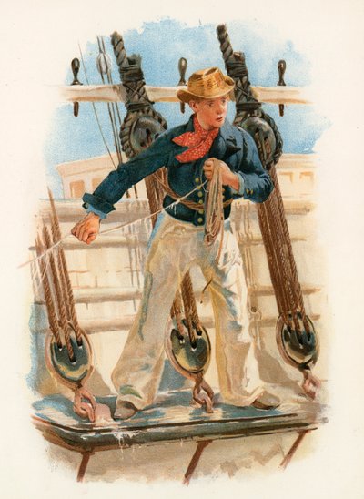 Heaving the lead, 18th century by William Christian Symons