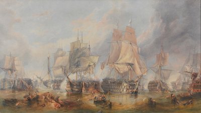 The Battle of Trafalgar, 21st October 1805 by William Clarkson (manner of) Stanfield