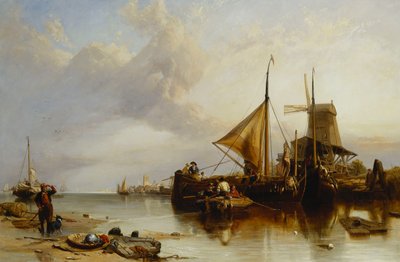 A Scene Near Monnikendam on the Zuyder Zee by Clarkson Frederick Stanfield