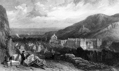 Holyrood from the Calton-Hill, engraved by William Miller, 1842 by Clarkson Frederick Stanfield