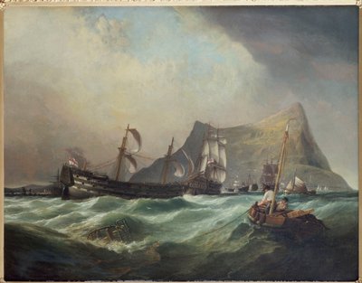 Neptune, Towing the Victory into Gibraltar Harbour after the Battle of Trafalgar by Clarkson Frederick Stanfield