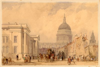 The Post Office, St Martins le Grand, London, with St Paul