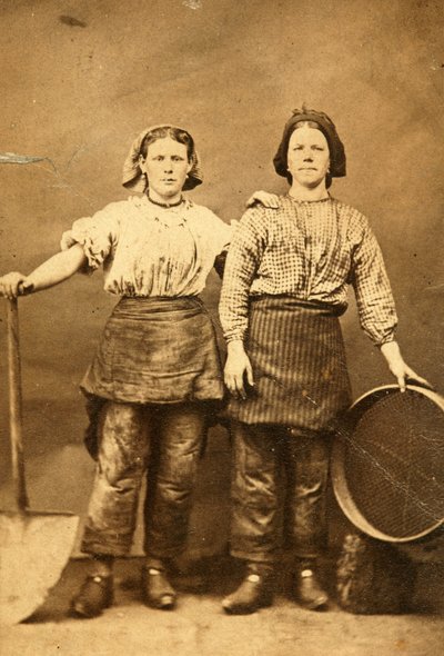 Portrait of two workers at the Tredegar Iron Works, Wales by William Clayton