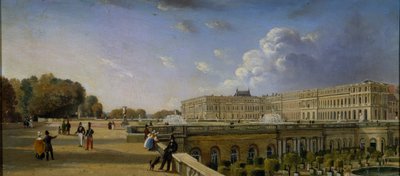 The Palace and Terrace at Versailles, c.1825-35 by William Cowen