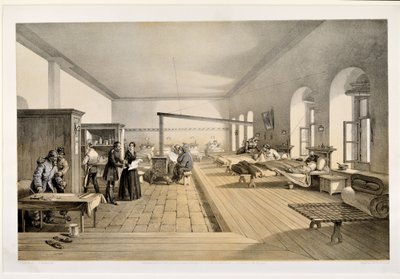 A Ward in the Hospital at Scutari, engraved by E. Walker, 1856 by William Crimea Simpson