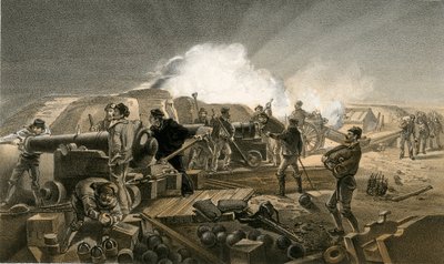 A Hot Night in the Batteries by William Crimea Simpson