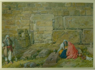 Built up doorway in East Wall of Haram, near Golden Gate by William Crimea Simpson