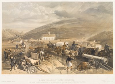 Commissariat Difficulties The Road from Balaklava to Sevastopol, at Kadikoi, During the Wet Weather, 1854 by William Crimea Simpson