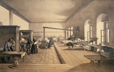 One of the Wards of the Hospital at Scutari, 1856 by William Crimea Simpson