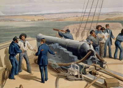 Sebastopol from the Sea, plate from The Seat of War in the East by William Crimea Simpson