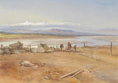 The River Chenab, Punjab, 1865 by William Crimea Simpson