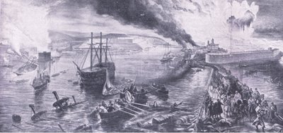 The fall of Sevastopol and the retreat of the Russians, 8 September 1855 by William Crimea Simpson