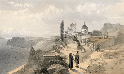 The Monastery of St George and Cape Fiolente, Looking West by William Crimea Simpson