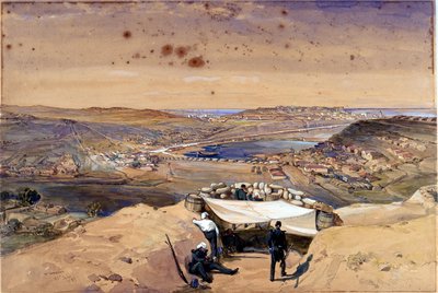 Town Batteries or Interior Fortifications of Sebastopol, 23 June 1855 by William Crimea Simpson
