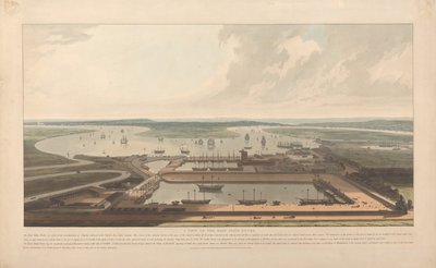 A View of the East India Docks by William Daniell