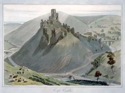 Corfe Castle, Dorset by William Daniell