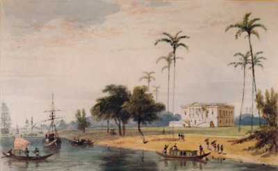 In the Garden House Reach, Calcutta, c1786-1791, 1935 by William Daniell