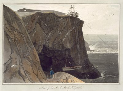 Letting down a boat from the platform at Holyhead, from 