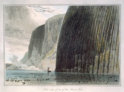 Near view of one of the Shiant Isles, Outer Hebrides, Scotland, 1829 by William Daniell