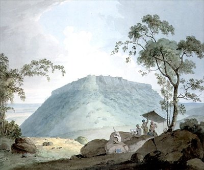 South East View of Hill Fort of Bijaigaih, Bihar by William Daniell