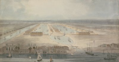 The New Docks, Isle of Dogs by William Daniell